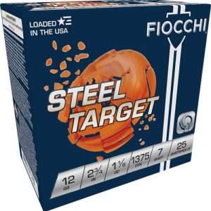 FIOCCHI STEEL 12GA 2.75" 1-1/8OZ #7 1375FPS 250RD CASE