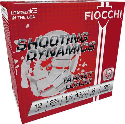 FIOCCHI 12GA 2.75" 1-1/8OZ #8 1200FPS 250RD CASE LOT