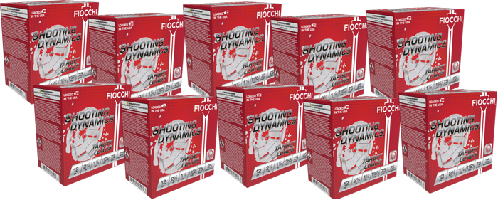 FIOCCHI 12GA 2.75" 1-1/8OZ #7.5 1165FPS 250RD CASE LOT