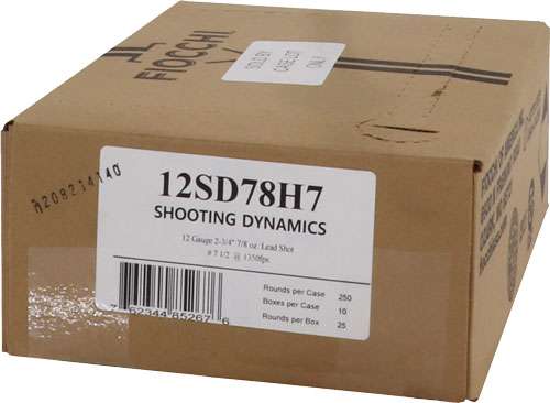 FIOCCHI 12GA 2.75" 7/8OZ #7.5 1350FPS 250RD CASE LOT