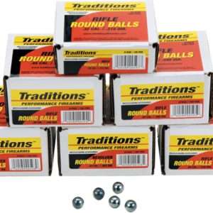TRADITIONS BULLETS REVOLVER ROUNDBALL 36CAL .3756 100PK