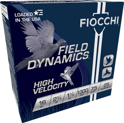 FIOCCHI 16GA 2.75" 1-1/8OZ #7.5 1300FPS 25RD 10BX/CS