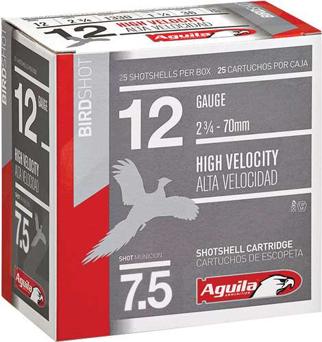 AGUILA SHOTSHELL 12GA 2.75" 1-1/4OZ #7.5 25RD 10BX/CS