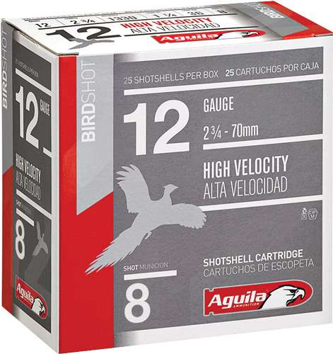 AGUILA SHOTSHELL 12GA 2.75" 1-1/4OZ #8 25RD 10BX/CS