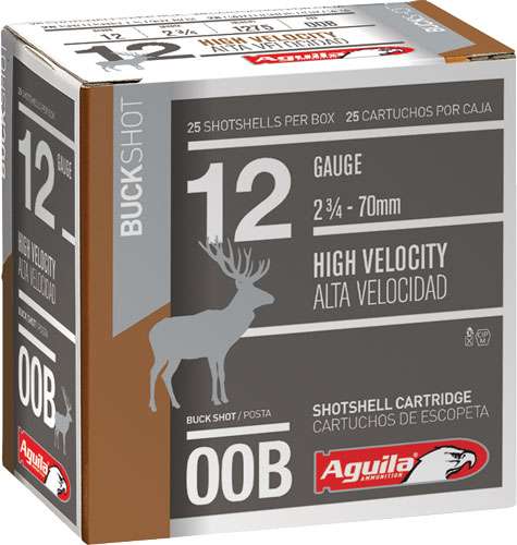 AGUILA SHOTSHELL 12GA 2.75" 00 BUCK 25RD 10BX/CS