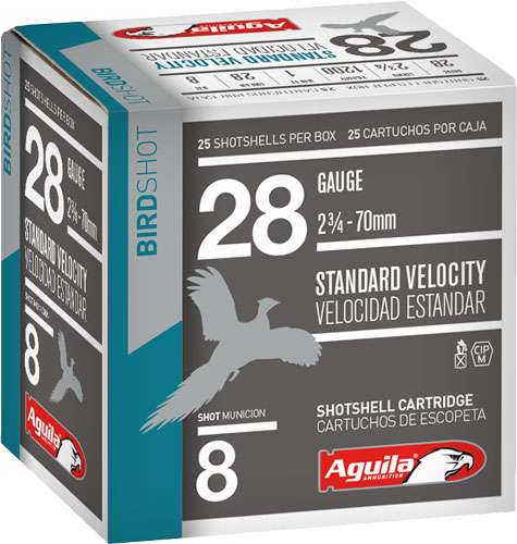 AGUILA SHOTSHELL 28GA 2.75" 1OZ #8 25RD 20BX/CS