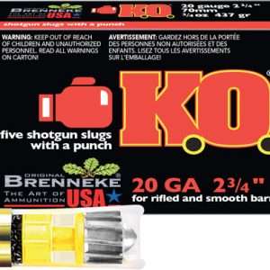 BRENNEKE USA KO 20GA 2.75" 3/4OZ SLUG 5RD 50BX/CS