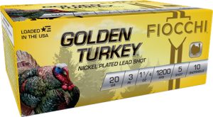 FIOCCHI GOLDEN TURKEY 20GA 3" 1-1/4OZ #5 10RD 10BX/CS