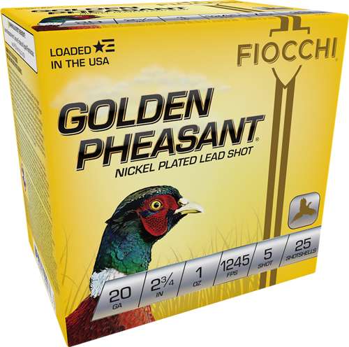 FIOCCHI GOLDEN PHEASANT 20GA 2.75" 1OZ #5 25RD 10BX/CS
