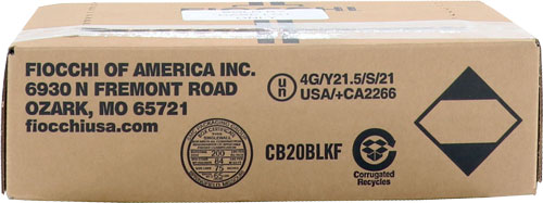 FIOCCHI 20GA 2.75" 3/4OZ #7.5 1075FPS 250RD CASE LOT