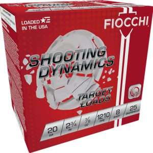 FIOCCHI 20GA 2.75" 7/8OZ #8 1210FPS 250RD CASE LOT