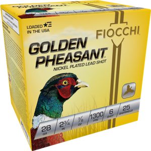 FIOCCHI GOLDEN PHEASANT 28GA 2.75" 7/8OZ #6 25RD 10BX/CS