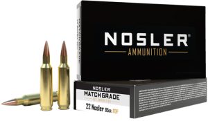 NOSLER MATCH GRADE 22CM 85GR RDF HPBT 20RD 10BX/CS