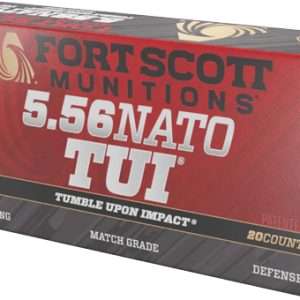 FORT SCOTT 5.56X45 62GR TUI SOLID COPPER 20RD 25BX/CS