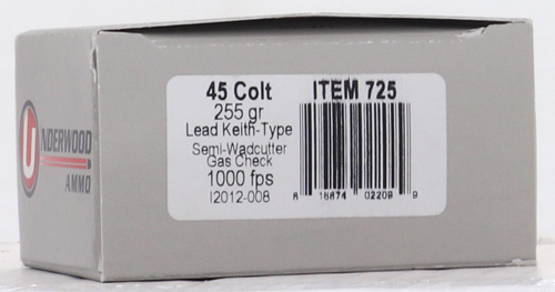 UNDERWOOD 45 LC 255GR LEAD WADCUTTER 20RD 10BX/CS - Image 2