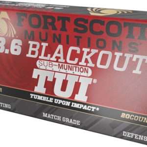 FORT SCOTT 8.6 BLACKOUT 285GR TUI SOLID COPPER 20RD 10BX/C