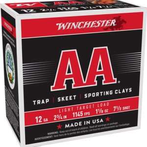WINCHESTER AA 12GA 2.75" 1-1/8OZ #7.5 1145FPS 250R CASE