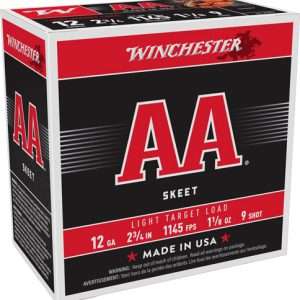 WINCHESTER AA 12GA 2.75" 1-1/8OZ #9 1145FPS 250RD CASE