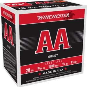 WINCHESTER AA 20GA 2.75" 7/8OZ #9 1200FPS 250RD CASE LOT