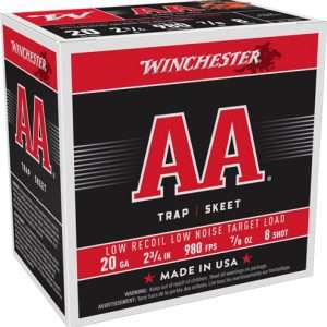 WINCHESTER AA 20GA 2.75" 7/8OX #8 890FPS 250RD CASE LOT