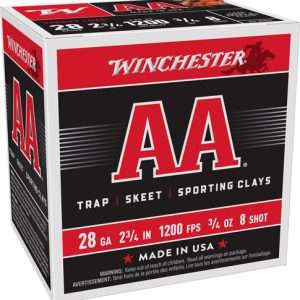 WINCHESTER AA 28GA 2.75" 3/4OZ #8 1200FPS 250RD CASE LOT