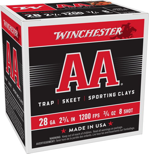 WINCHESTER AA 28GA 2.75" 3/4OZ #8 1200FPS 250RD CASE LOT - Image 2
