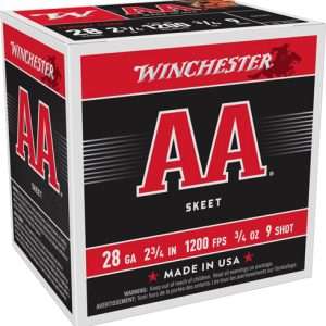 WINCHESTER AA 28GA 2.75" 3/4OZ #9 1200FPS 250RD CASE LOT