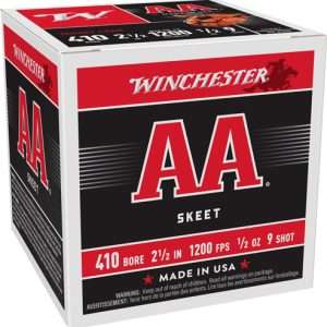 WINCHESTER AA 410 2.5" 1/2OZ #9 1200FPS 250RD CASE LOT