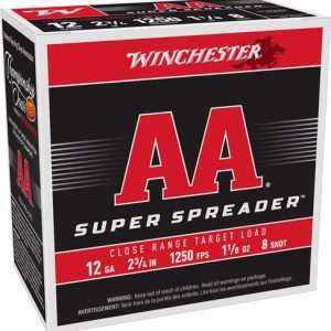 WINCHESTER AA 12GA 2.75" 1-1/8 SPREADER #8 1250FPS 250RD CASE