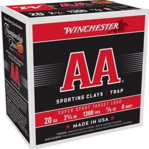 WINCHESTER AA 20GA 2.75" 7/8OZ #8 1300FPS 250RD CASE LOT