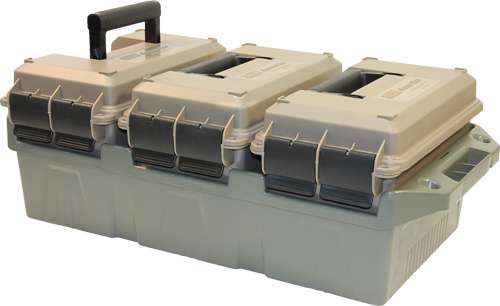 MTM 50 CALIBER 3 CAN AMMO CRATE FDE/GREEN LOCKABLE
