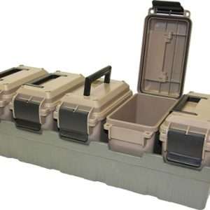 MTM 5-CAN AMMO CRATE MINI W/5 AC15 MINI AMMO CANS GRN/DK ERT
