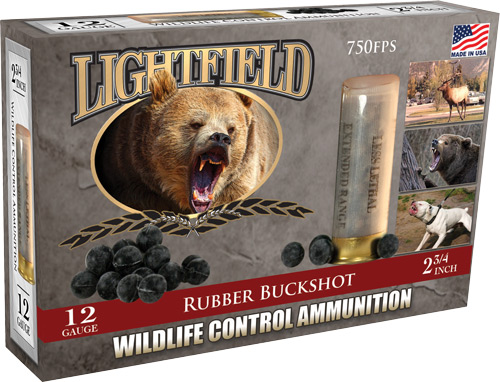 LIGHTFIELD 12GA 2.75" 21-BALL RUBBER BUCKSHOT 5RD 10BX/CS - Image 2