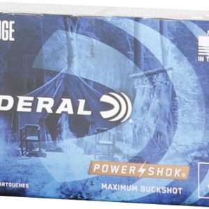 FEDERAL POWER SHOK 12GA 2.75" 00 BUCK 9 PELLETS 5RD 50BX/CS