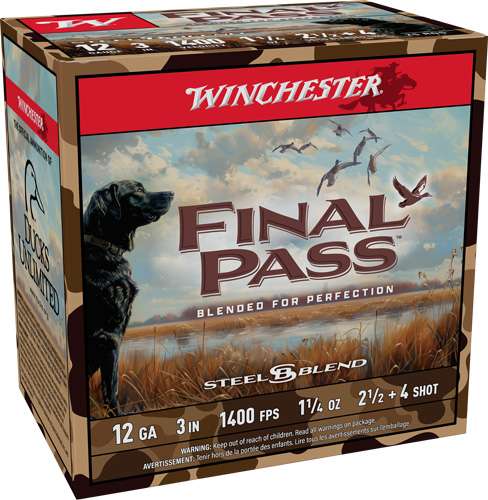 WINCHESTER FINAL PASS 12GA 3" 1-1/4OZ #2.5 & #4 25RD 10BX/CS