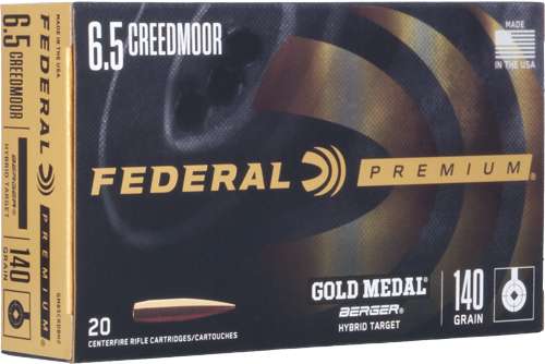 FEDERAL GOLD MEDAL 6.5 CM 140GR BERGER VLD 20RD 10BX/CS