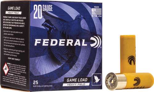 FEDERAL GAME LOAD 20GA 2.75" 1OZ #6 250RD CASE LOT