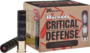 HORNADY CRITICAL DEFENSE 410 2.5" 1-SLUG/2-RB 20RD 10BX/CS