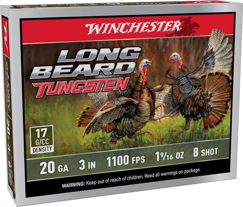 WINCHESTER LONG BEARD TS17 20GA 3" 1-9/16OZ #8 5RD 10BX/C