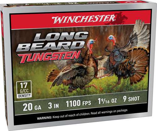 WINCHESTER LONG BEARD TS17 20GA 3" 1-9/16OZ #9 5RD 10BX/C