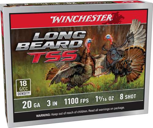 WINCHESTER LONG BEARD TSS 20GA 3" 1-5/8OZ #8 5RD 10BX/CS