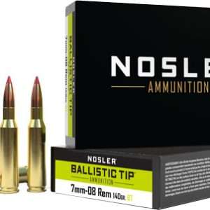 NOSLER BT 7MM-08 REM 140GR BALLISTIC TIP 20RD 10BX/CS