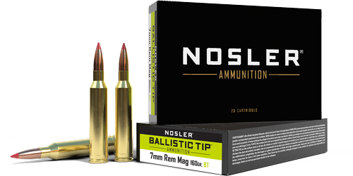 NOSLER BT 7MM REM MAG 160GR BALLISTIC TIP 20RD 10BX/CS