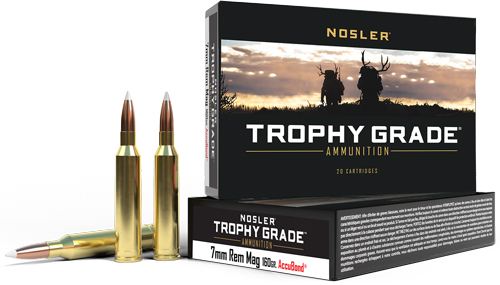 NOSLER TROPHY GRADE 7MM REM MAG 160GR ACUBOND 20RD 10BX/CS