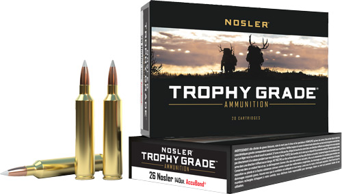 NOSLER TROPHY GRADE 26 NOSLER 140GR ACCUBOND 20RD 10BX/CS - Image 2