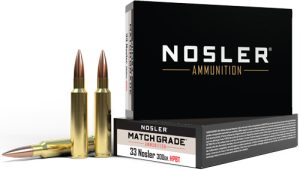 NOSLER MATCH GRADE 33 NOSLER 300GR CUSTOM HPBT 20RD 10BX/C<