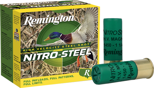 REMINGTON NITRO-STEEL 12GA 3" 1-1/4OZ #4 1450FPS 25RD 10BX/C