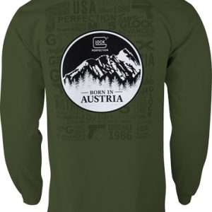 GLOCK OEM BORN IN AUSTRIA LONG SLEEVE SHIRT MILITARY GREEN MD