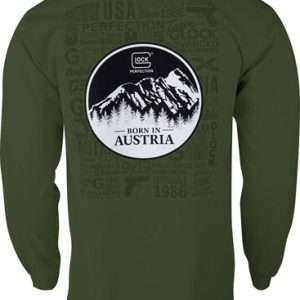 GLOCK OEM BORN IN AUSTRIA LONG SLEEVE SHIRT MILITARY GRN 3XL