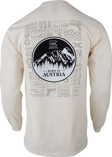 GLOCK OEM BORN IN AUSTRIA LONG SLEEVE SHIRT TAN MED